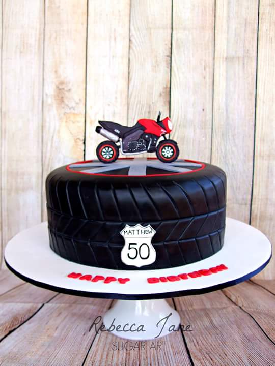 Motorcycle cake by Rebecca Jane