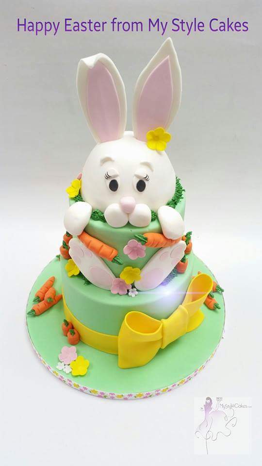 Easter Bunny 2 Tier Cake by Jacqueline Ash - My Style Cakes