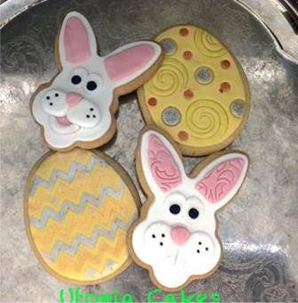 Easter Bunny cookies by Jenn McMillan - Utopia Cakes