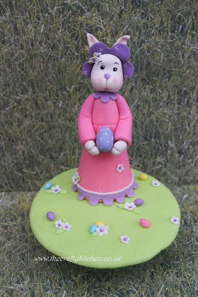 Bunny cake topper by Sarah Garland - The Crafty Kitchen