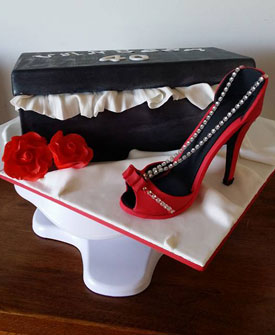 Shoe box and Red Stiletto by Carrol-anne-Klaebe‎
