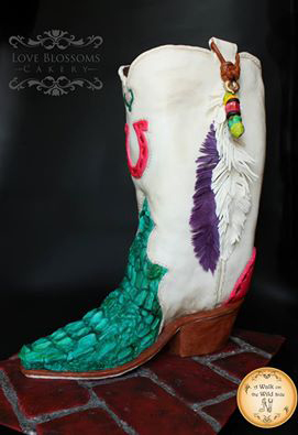 Cowboy gumpaste boot by Love-Blossoms-Cakery