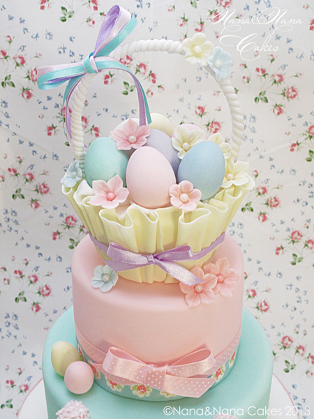 Easter basket tiered cake by Nana & Nana Cakes