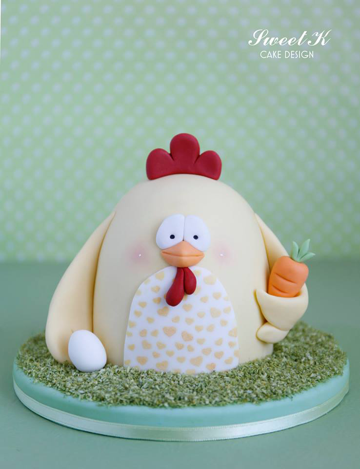 Easter chicken by Sweet K cake design