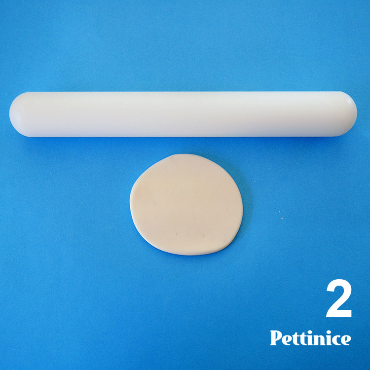 Use your small rolling pin and roll to 3mm thick.