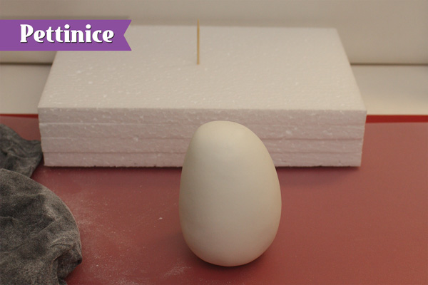 Roll your homemade gumpaste into an oval shape