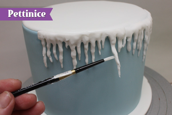 Make sure to attach the lower icicles using water.