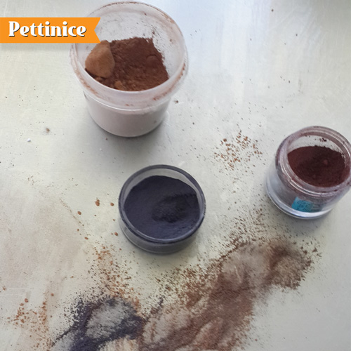 Mix black, brown and cornflour to customize your shade.