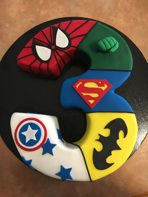 Superhero cake by Lynette Fisher
