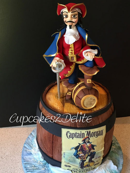 Captain Morgan Cake & Figurine by Lisa Cunningham