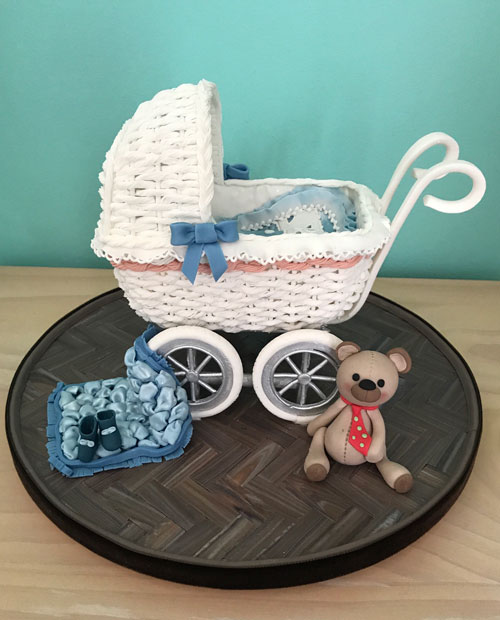 Baby carriage cake by Leanne  