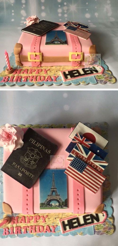 Suitcase cake by Donna