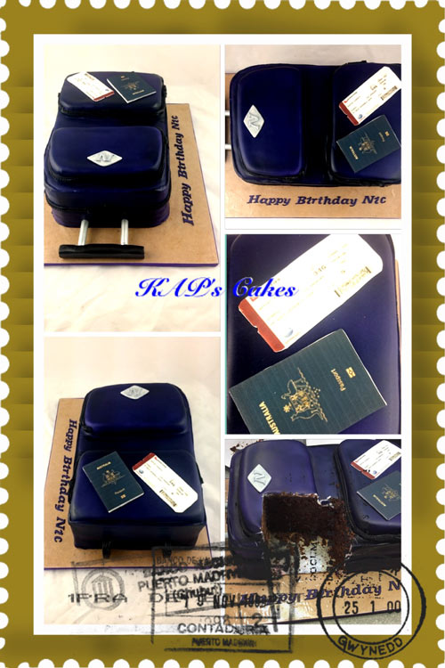 Suitcase cake by Kerrie Porter