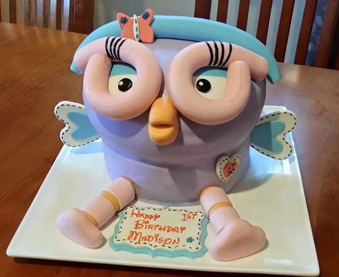 3D owl cake by Bilha