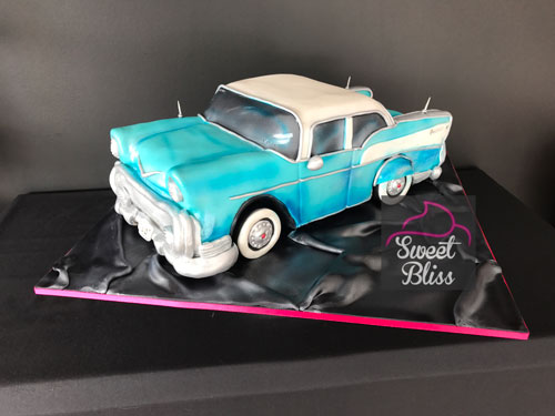 Belair car cake by Rebecca Smith at Sweetbliss