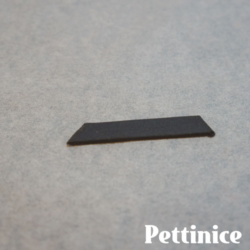 For optional lashes, cut a strip of black fondant.