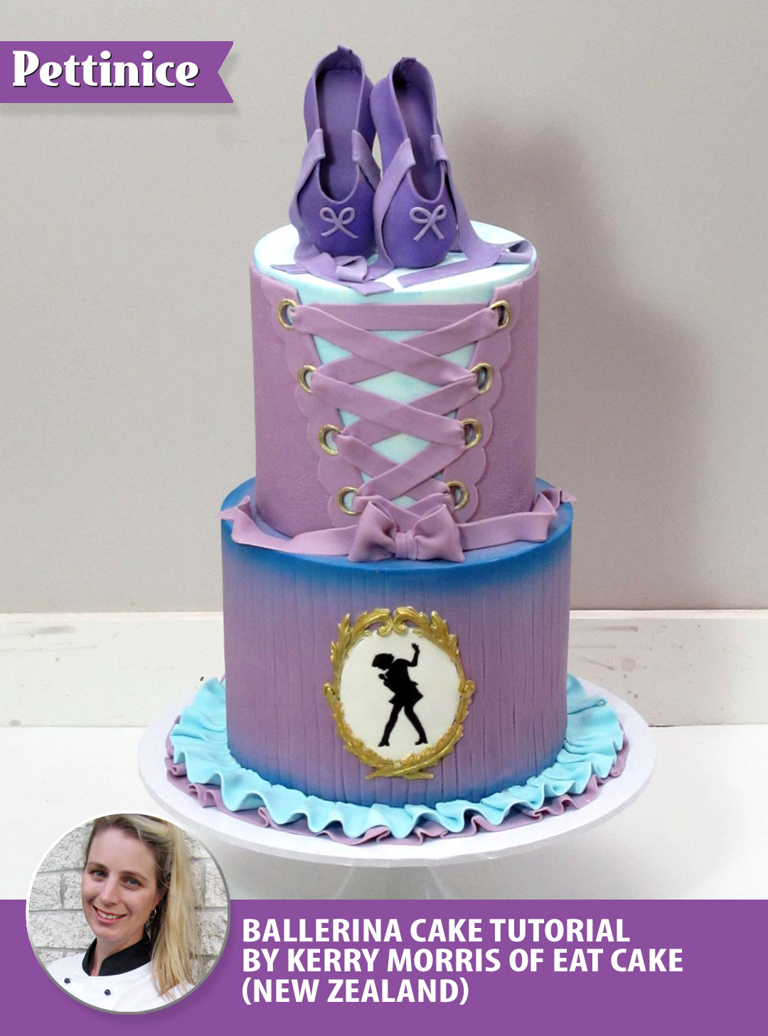 A Beautiful Buttercream Layer Cake Decorated With Ballerina Cake Topper  High-Res Stock Photo - Getty Images