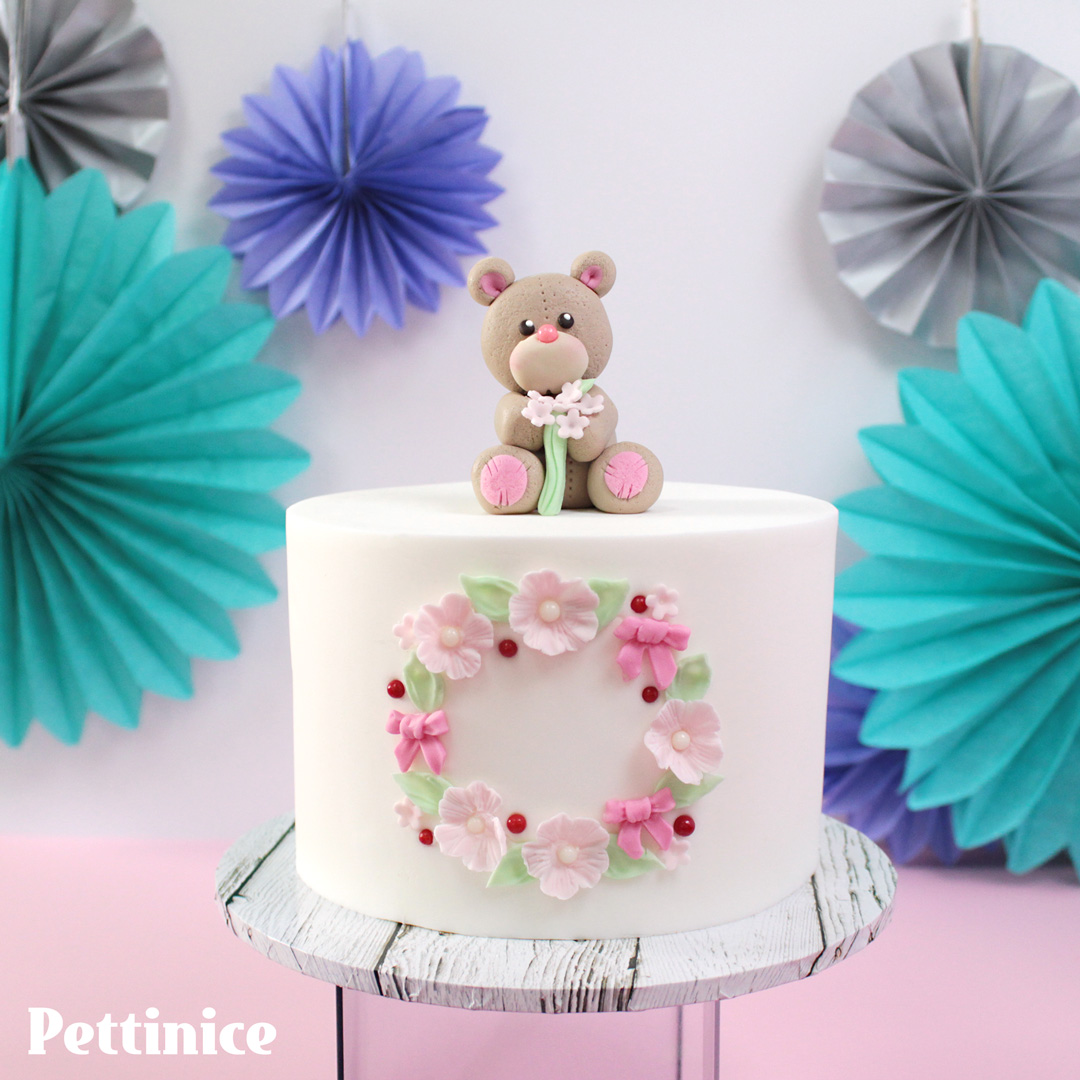 Teddy Bear Hot Air Animals Kids Fondant Cake Delivery In Delhi NCR