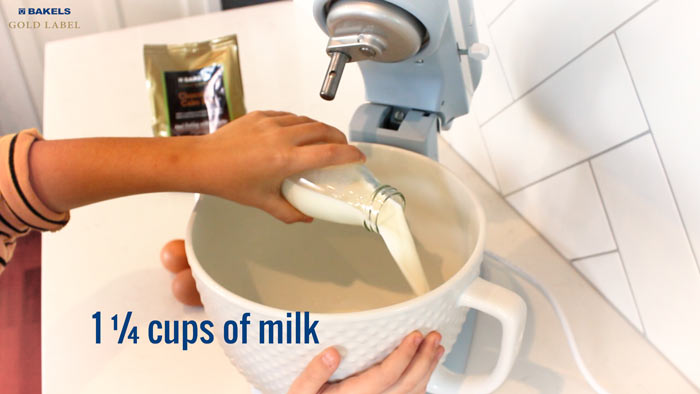 Add 1 1/4 cups of milk