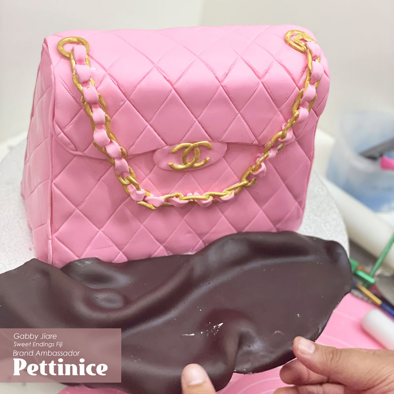 Cake decorating tutorials  how to make a CHANEL PURSE CAKE TOPPER